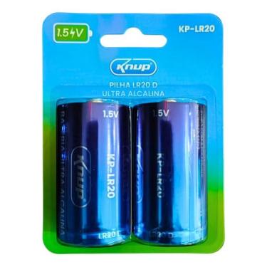 Imagem de Pilha D Grande Lr20 Ultra Alcalina Cartela C/2 Unidades Knup