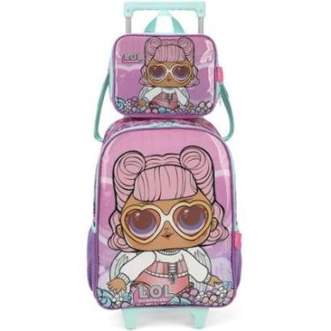 Imagem de Kit Mochila de Rodinhas e Lancheira Luxcel Lol Surprise Rosa-Unissex