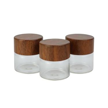 Imagem de Pacote com 3 recipientes de vidro herméticos de 10 ml, armazenamento de medicamentos, vazio, recarregável, vidro translúcido, maquiagem, cosmético, creme facial, protetor labial, recipiente de