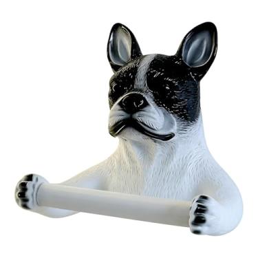 Imagem de Fenteer Suporte para papel higiênico para cães, fácil de instalar, organizador, porta-papel higiênico para chuveiro e banheiro.