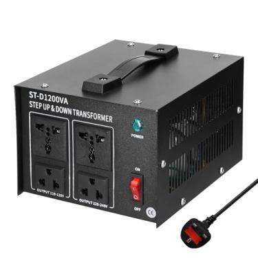 Imagem de Transformador de tensão transformador potente conversor de tensão conversor de tensão tamanho compacto conversor de tensão 1200VA eletrodomésticos portáteis eletrodomésticos transformador degrau e