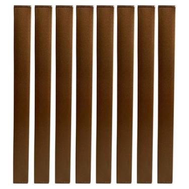 Imagem de Kit 8 Puxador Slim de Plástico Marrom para Móveis Balcão Cômoda Leve R