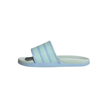 Imagem de adidas Sandália feminina Adilette Comfort 2.0 Slide, Azul/Halo Mint/Halo Mint, 36