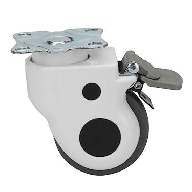 Imagem de Rodízio de redemoinho silencioso médico Ainoli de 3,93 polegadas TPR Rodízio de redemoinho médico com freio de borracha para bancada de trabalho