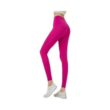 Imagem de Calças De Yoga De Nylon De Cintura Alta Para Mulheres, Leggings De Fit