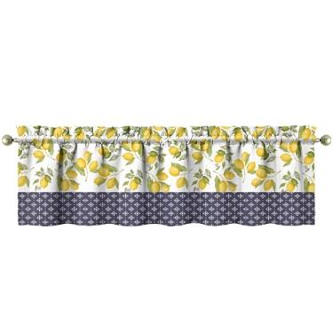 Imagem de Nojuikm Decoração de janela pequena engraçada com estampa de cortinas sobre a pia para cozinha, quarto, lavanderia, decoração de casa 45 x 137 cm