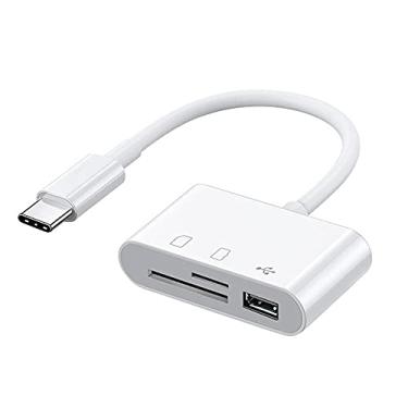 Imagem de Hub Type-C 3 em 1 Adaptador para USB2 0 SD TF Leitor de Cartão Memória OTG Dispositivos Múltiplas Interfaces Design Portátil Plug and Play Compartilhe Arquivos Facilmente Trabalhe Forma Eficiente