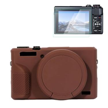 Imagem de Rieibi Capa de silicone para Canon G7X Mark III, acessórios G7X Mark III com 2 protetores Sreen, capa de lente removível para Canon G7X Mark III