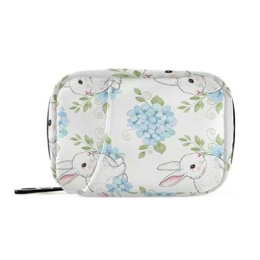 Imagem de Burbuja Coelhinho Estojo de comprimidos portátil semanal organizador de 7 dias para guardar medicamentos e suplementos vitamínicos com zíper para viagens