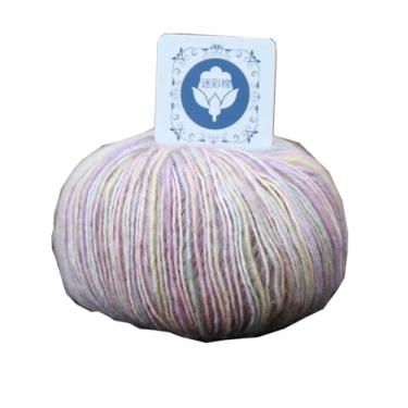 Imagem de Mistura de lã pintada, fio de lã de tricô, visual tingido à mão para projetos exclusivos de tricô e crochê, tons variados multicoloridos para mulheres e homens (estilo 10)