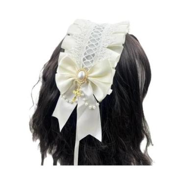 Imagem de Acessórios De Cabelo Femininos Góticos Lolita Com Renda Larga, Feitos 