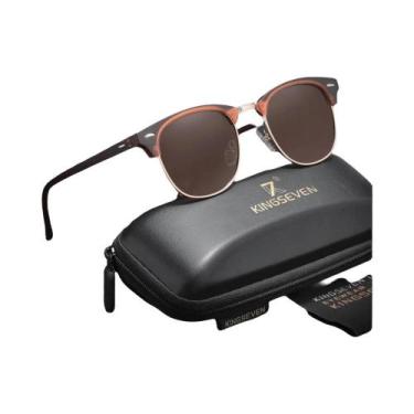 Imagem de Óculos De Sol Femininos De Armação Grande Polarizados UV400 KINGSEVEN 