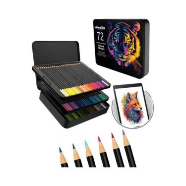 Imagem de Conjunto De Lápis De Cor Profissionais Não Tóxicos Com 180 Cores Para 