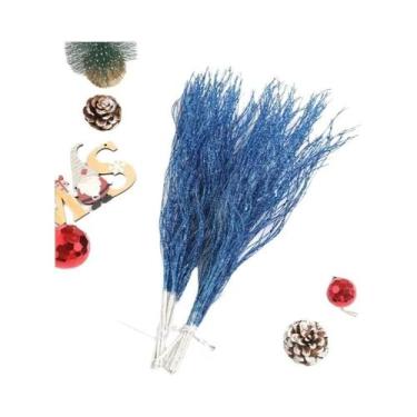 Imagem de Galhos De Frutas Artificiais Com Glitter Para Decoração De Árvore De N