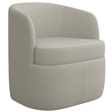 Imagem de Poltrona Decorativa Giratória para Sala de Estar Siena K01 Bouclê Bege - Lyam Decor