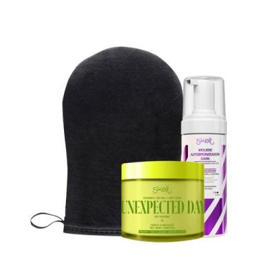 Imagem de Kit Skelt Unexpected Day Red Carpet Glow Autobronzeador Mousse Dark e 