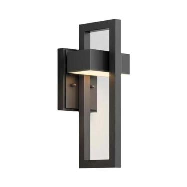 Imagem de Luzes De Parede Exteriores Vintage Pretas IP65 À Prova d'Água 12W, Lum