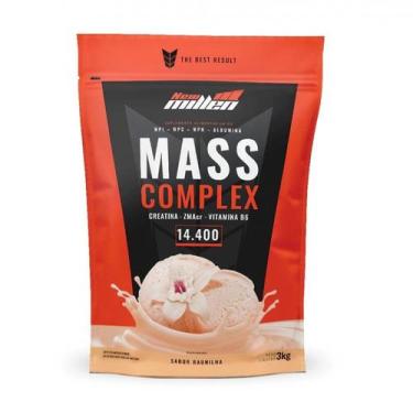 Imagem de Hipercalórico Mass Complex 14400 New Millen 3kg Sabor Baunilha