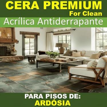 Imagem de Para Piso Ardósia - Cera Incolor Acrílica Auto brilho Antiderrapante .