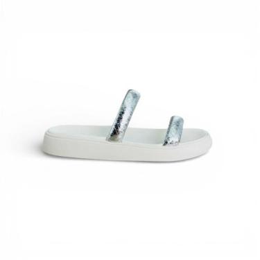 Imagem de Tamanco Feminino Moleca Napa Ravenna, Prata, Branco, Off, 37