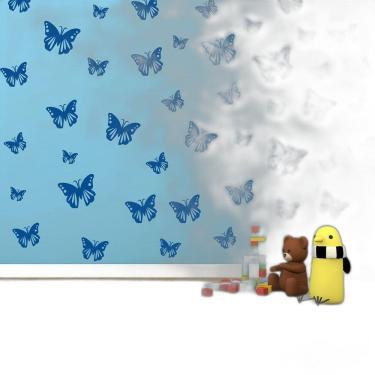 Imagem de Adesivo De Borboleta Kit Com 68 Para Carro Parede Vidro