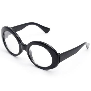 Imagem de Mini Óculos para Amigurumi - Preto com Lente Transparente - Círculo