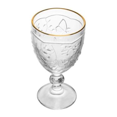 Imagem de Taça de Água Lyor New Butterfly com Fio de Ouro Cristal - Wolff