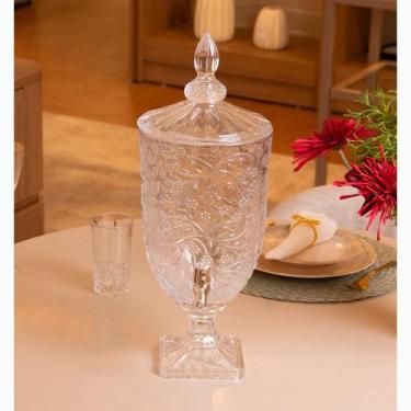 Imagem de Suqueira com Pé e Tampa Wolff Daisy 4,5L Cristal