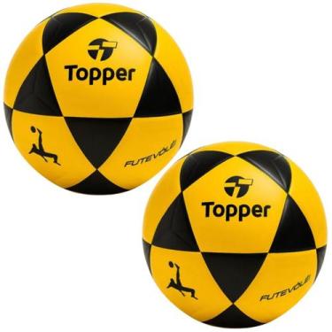 Imagem de KIT 02 Bola De Futevôlei Topper R1 Oficial Cor:Amarelo+PretoTamanho:Ún