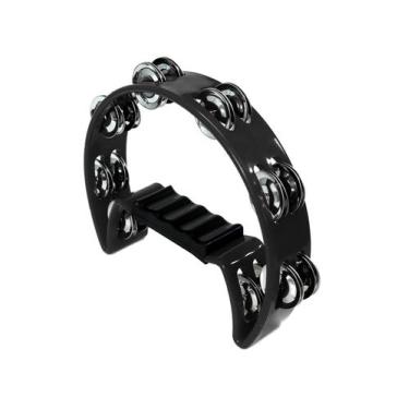 Imagem de Pandeiro Pandeirola Meia Lua Cajon Percussão PRETO - MXT