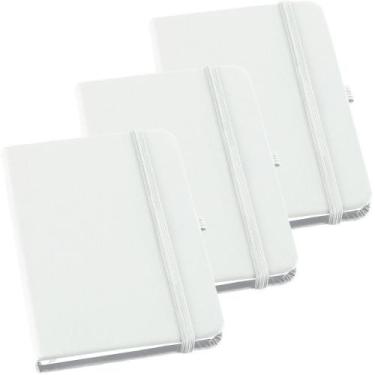 Imagem de Kit 3x Caderneta de Anotações 9x14cm 80 Fls Pautadas Branco - TopGet