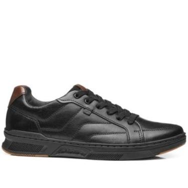 Imagem de Sapatênis Pegada Masculino em Couro Preto 110607-06-Masculino