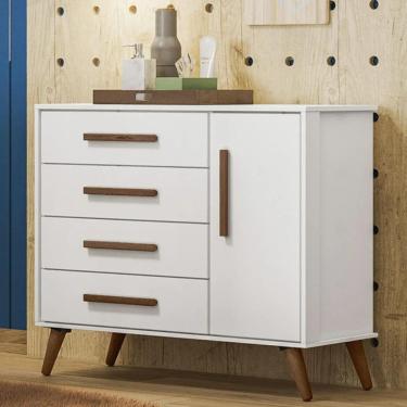 Imagem de Cômoda Infantil Sapateira Q Encanto Retrô Branco - Qmovi