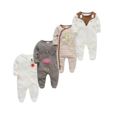 Imagem de Macacão De Bolinhas Para Bebês Meninas De 0 a 12 Meses, Conjunto De 3 