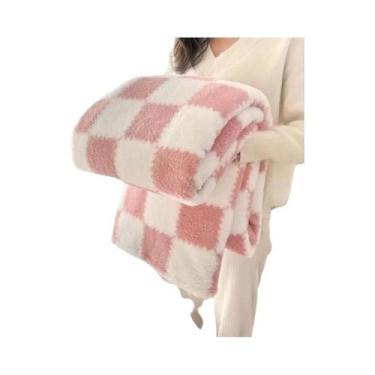 Imagem de Cobertor De Flanela Rosa E Branco Com Estampa De Panda, Macio E Confor
