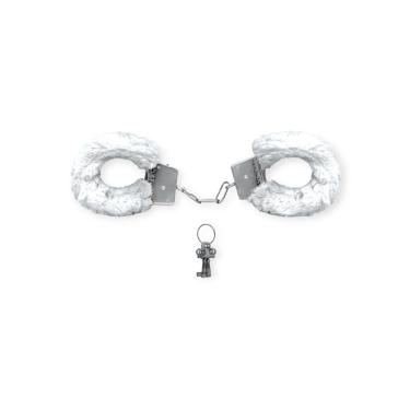Imagem de Algemas com Pelúcia e Chaves Branca em Metal e Tecido em Pelúcia Branco