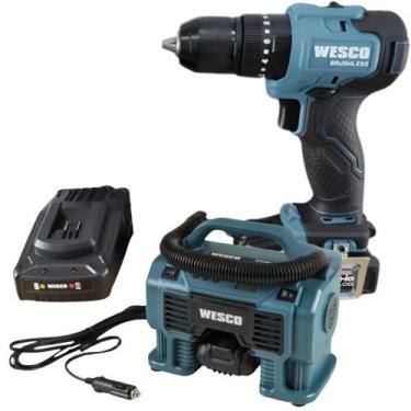 Imagem de Parafusadeira 1/2POL 50NM Compressor de Ar Portátil 160PSI com Bateria