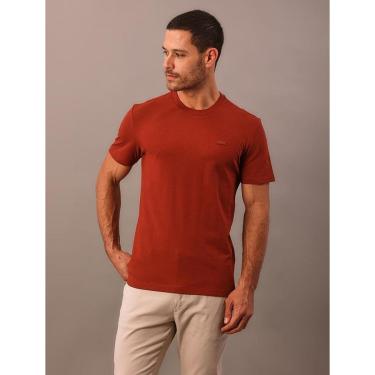 Imagem de Camiseta Manga Curta Calvin Klein Masculino Piquet Patch Borrach - Ferrugem-Masculino