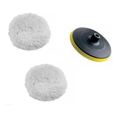 Imagem de Kit Polimento Para Esmerilhadeira Disco + 2 Boina Lã 5 Pro - MISTER