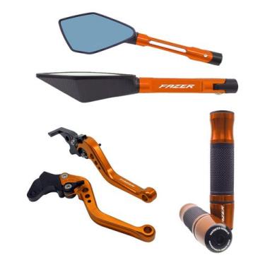 Imagem de Manete Manopla Retrovisor Fazer 150 250 Gravado A Laser - Special Leve