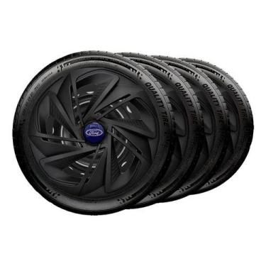 Imagem de Jogo 4 Calotas Aro 13 Nitro Silver Ford Fiesta Ka Focus Prateado - Pre