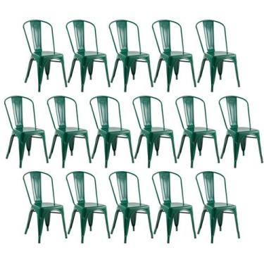 Imagem de Laraz, Kit 16 cadeiras Iron Tolix design industrial Verde escuro
