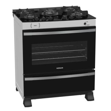 Imagem de Fogão a Gás Maxi Vítreo 5Q Branco Venax, Bivolt