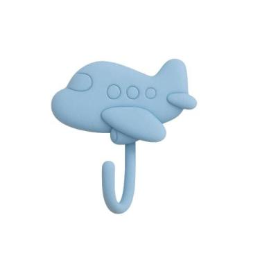 Imagem de Gancho Adesivo AVIAO Suporte Parede Toalha Rosto Porta Chaves Objetos 