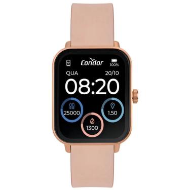 Imagem de Relógio Unissex Condor Smartwatch Original Rosa COSMART1AB8J Pulseira Silicone Rosa-Uni...
