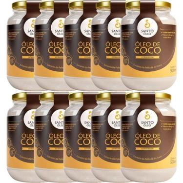 Imagem de Kit 10X Óleo de Coco Extra Virgem de Película - 500ml - Santo Óleo - S
