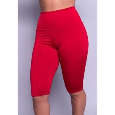Imagem de Bermuda Suplex Longa Lisa Moda Fitness Feminina Academia Ciclista-Feminino