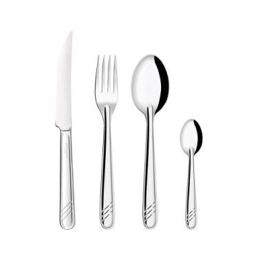 Imagem de Conjunto Talheres+Pote Moniz Simples - 25 Peças - Simonaggio