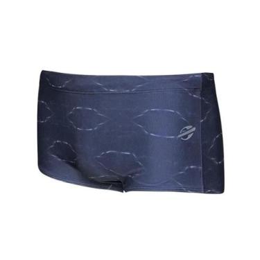 Imagem de Sunga Estampada Helanca 17cm Hidromax Mormaii, P, Azul escuro