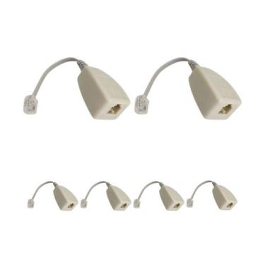 Imagem de Kit 6 Micro Filtro Adsl Splitter 1 Saída Multitoc